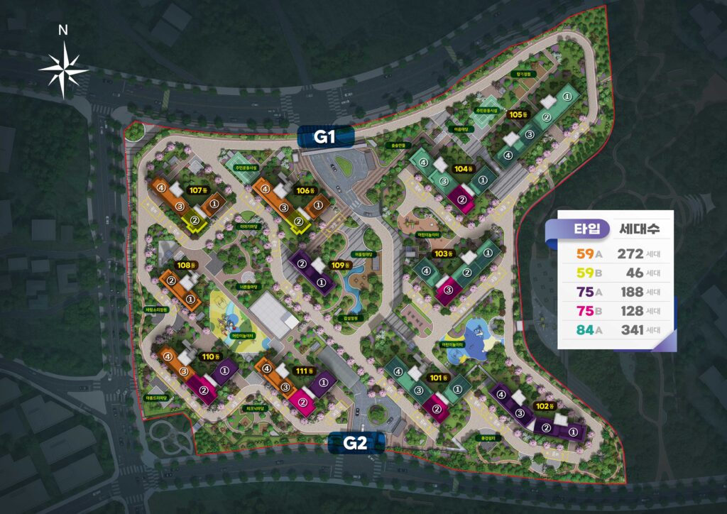 루미엘 스타힐스 단지배치